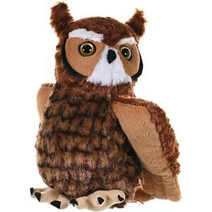 🆕 Kids Brown Great Horned Owl Plush Cuddlekins Stuffed Animal Cuddling Toy Gift